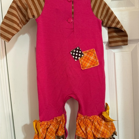 Ricrac & Ruffles Scarecrow Romper - Picture 5 of 8